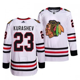 Chicago Blackhawks Hockeydrakt Philipp Kurashev 23 Hvit Adidas Authentic - Herre